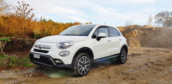 Fiat 500X im Gelände gute Figur Industriegarage AG Winterthur